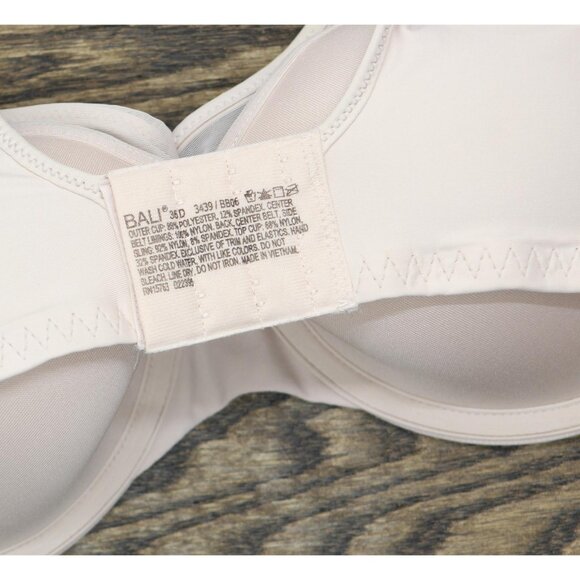Bali Underwire Bra Smooth U Ultra Light Convertible Straps Sandshell Pink 36D - Picture 6 of 9